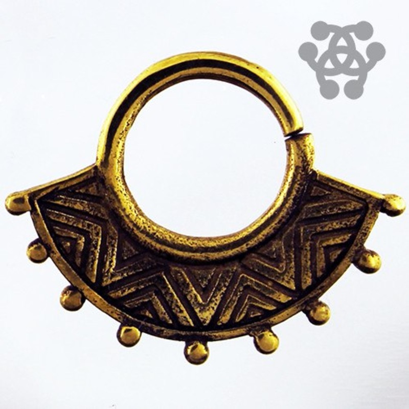Zen Yellow Brass Continuous Ring 14g – 3/8″ diameter (10mm) Brass