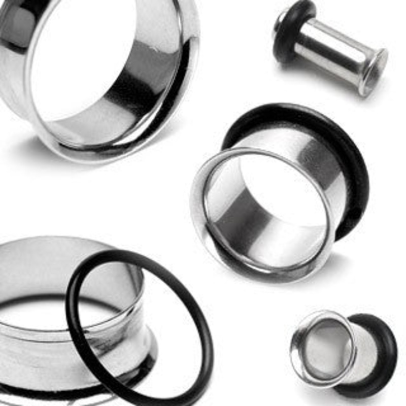 Single Flare Stainless Tunnels 12 gauge (2mm) Stainless Steel