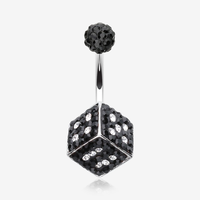 Ice Dice Multi-Gem Sparkle Belly Button Ring