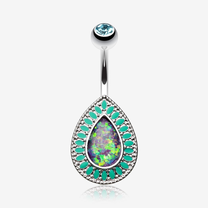 Classic Chakra Opal Belly Button Ring