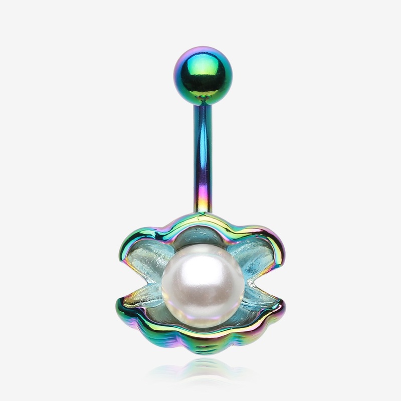 Colorline Ariel’s Shell with Pearl Belly Button Ring
