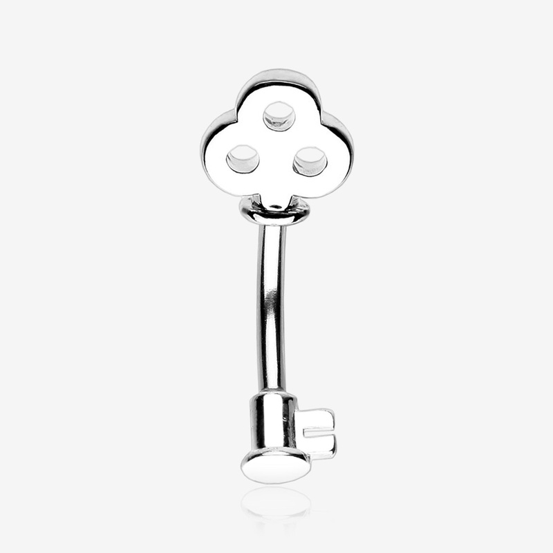 Dainty Princess Key Belly Button Ring
