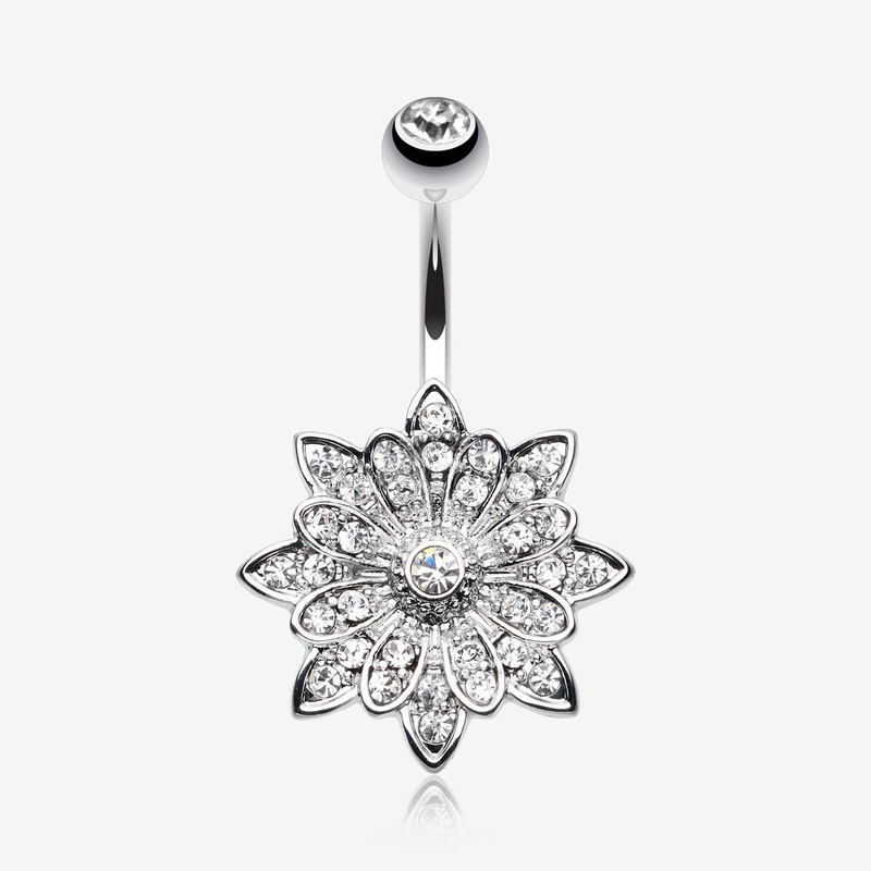 Flower Enchant Belly Button Ring