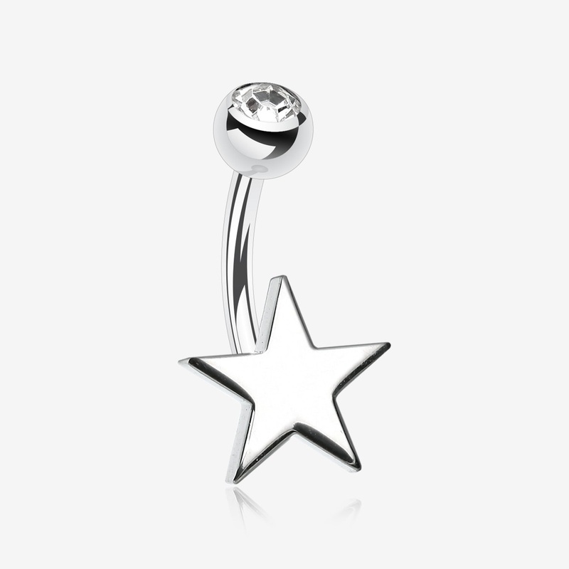 Nova Star Steel Belly Button Ring