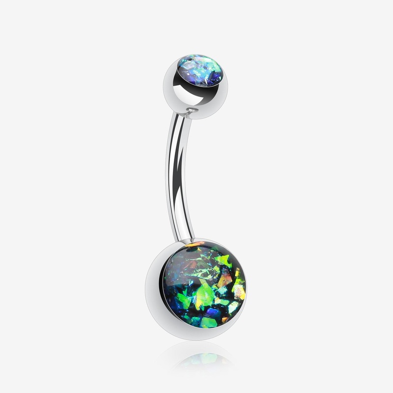 Opal Sparkle Shower Basic Belly Button Ring