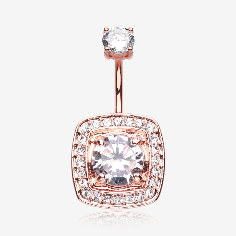 Rose Gold Grand Essentia Belly Button Ring