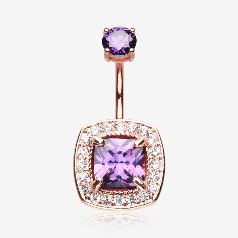 Rose Gold Sparkle Essentia Belly Button Ring