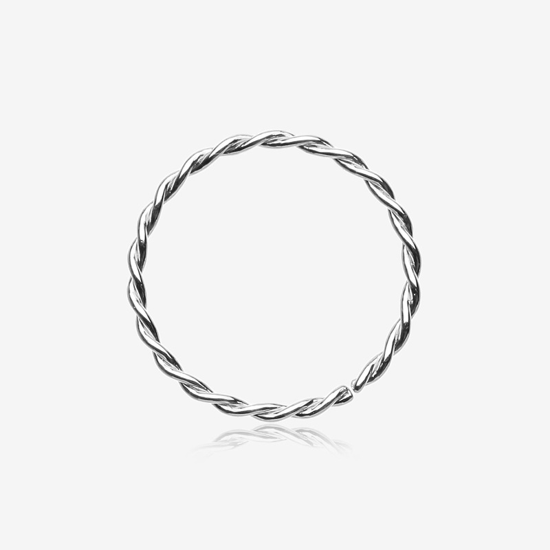 Classic Twist Wire Steel Bendable Hoop Ring 20 GA (0.8mm), 5/16″ (8mm)