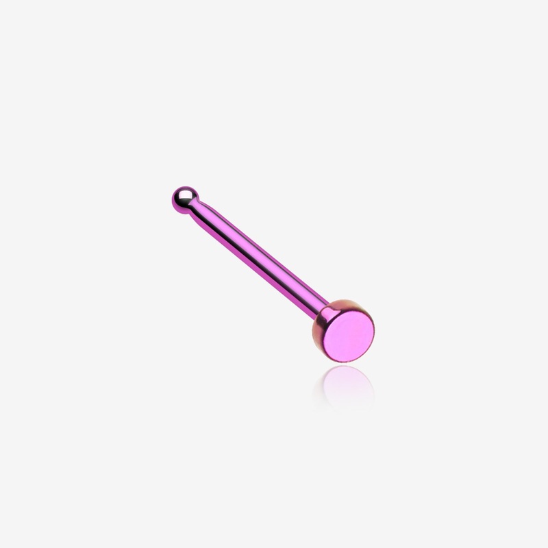 Colorline Round Plate Basic Steel Nose Stud Ring