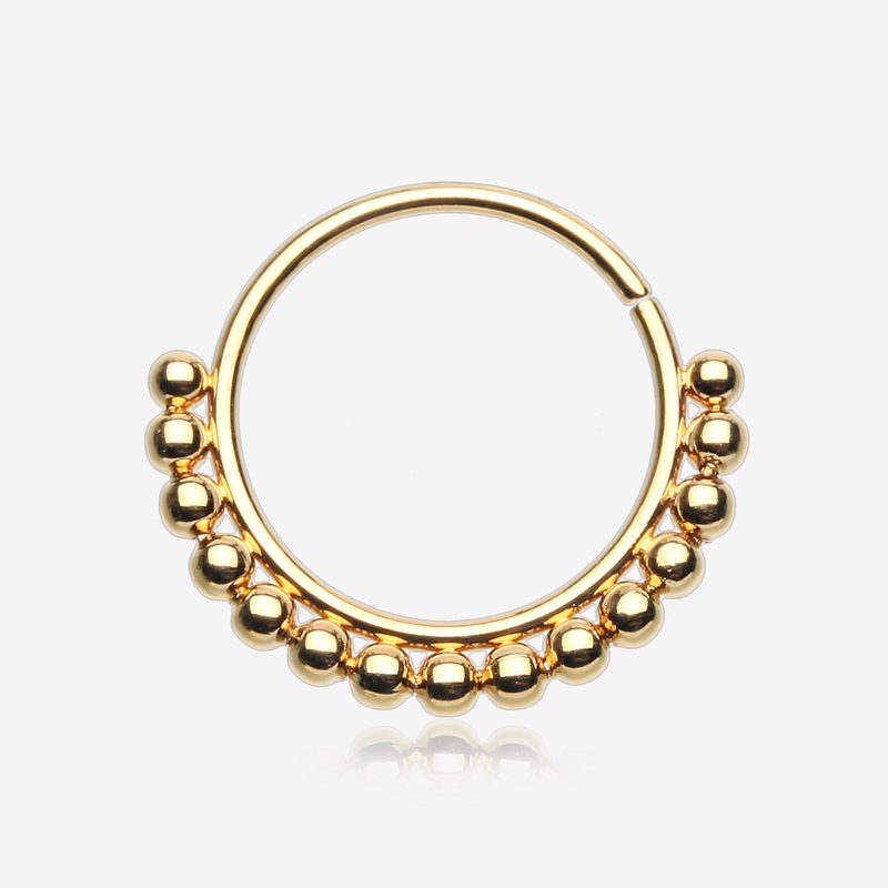 Golden Bali Beads Spherule Bendable Hoop Ring 20 GA (0.8mm), 5/16″ (8mm)