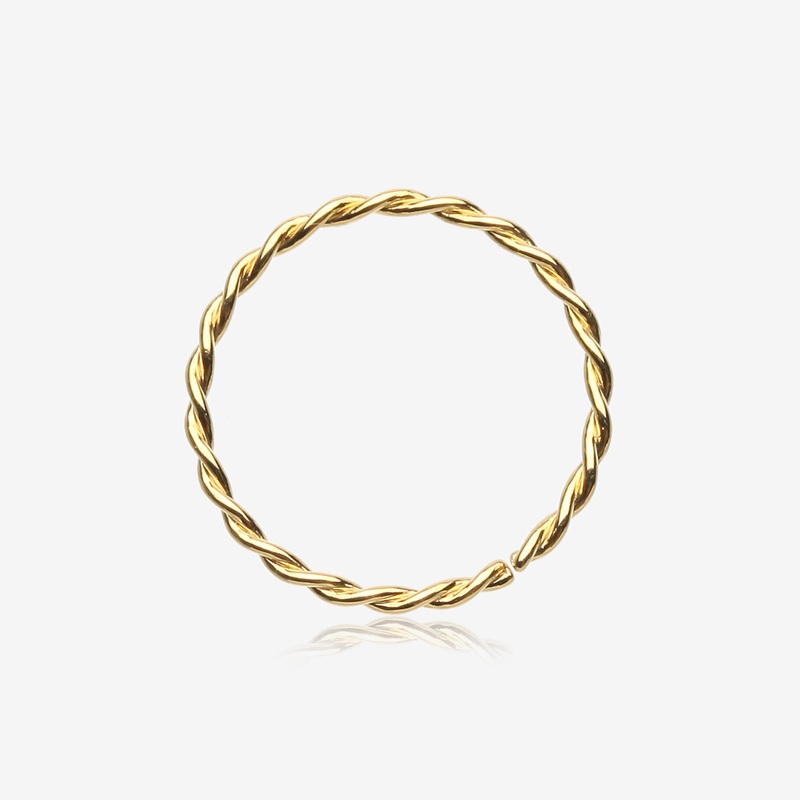 Golden Classic Twist Wire Steel Bendable Hoop Ring 20 GA (0.8mm), 5/16″ (8mm)