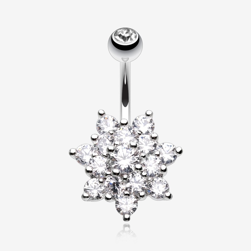 Grand Sparkle Spring Flower Belly Button Ring