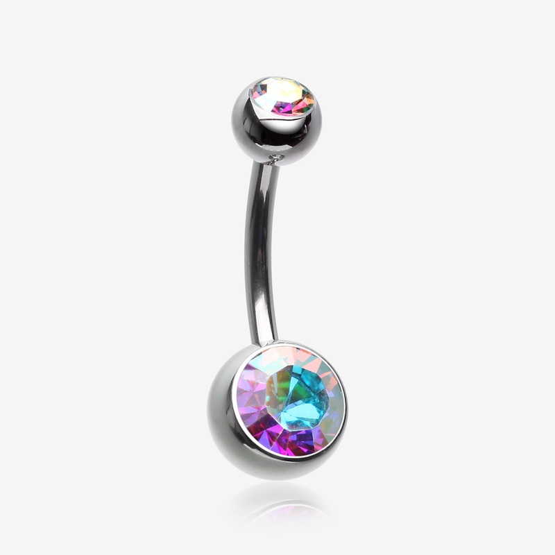 Implant Grade Titanium Internally Threaded Basic Belly Button Ring