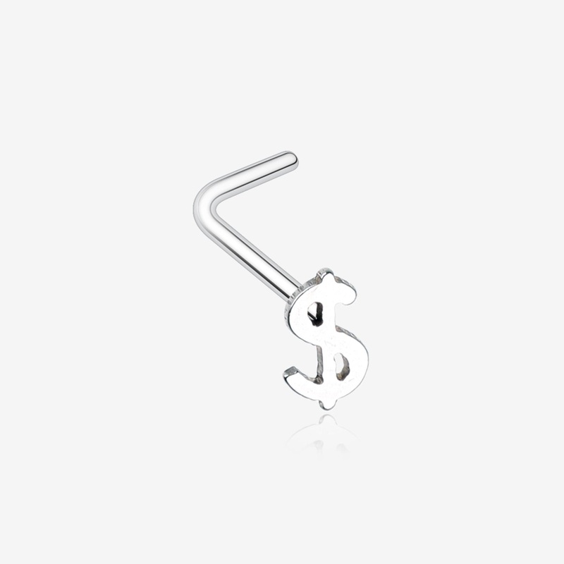 Dollar Money Sign L-Shaped Nose Ring