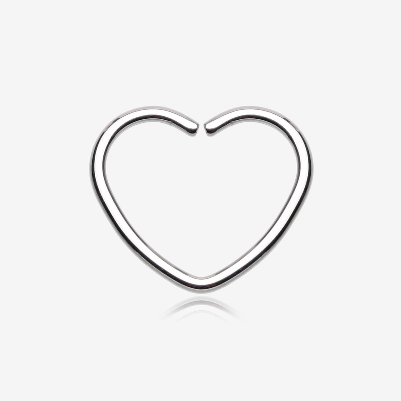 Heart Bendable Twist Hoop Ring