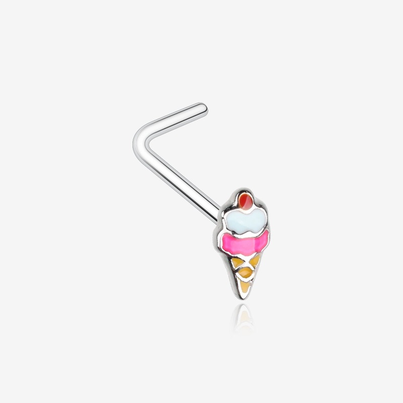 Sweet Jubilee Ice Cream Cone L-Shaped Nose Ring