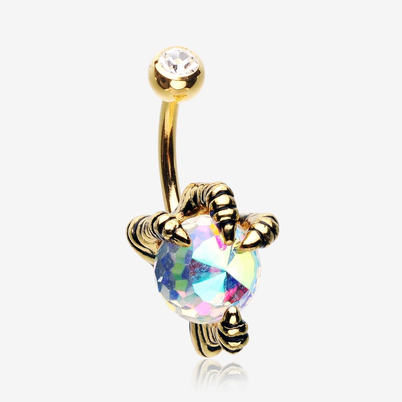 Golden Dragon’s Claw Paragon Belly Button Ring