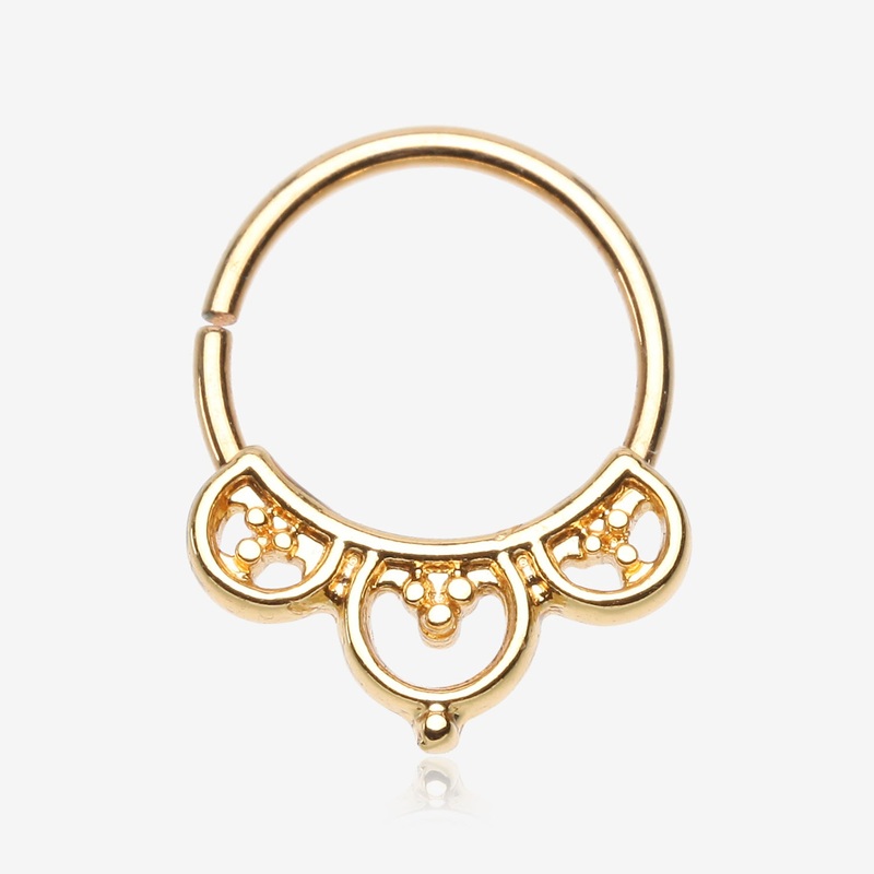 Golden Royal Goddess Bendable Twist Hoop Ring
