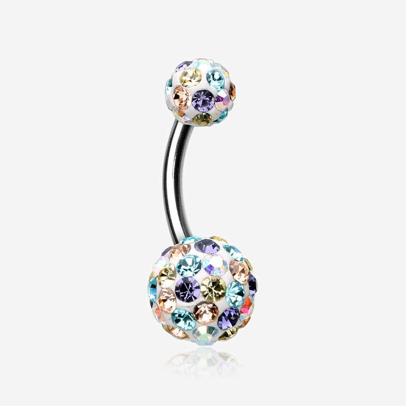 Brilliant Multi-Gem Sprinkle Sparkle Belly Ring