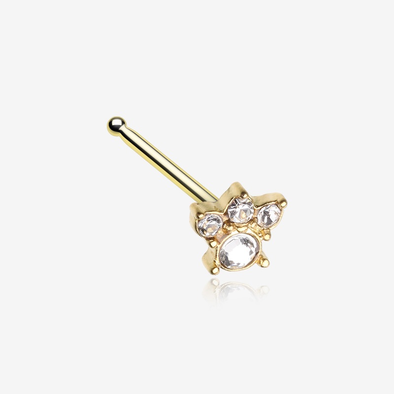 Golden Royal Majestic Sparkle Nose Stud Ring