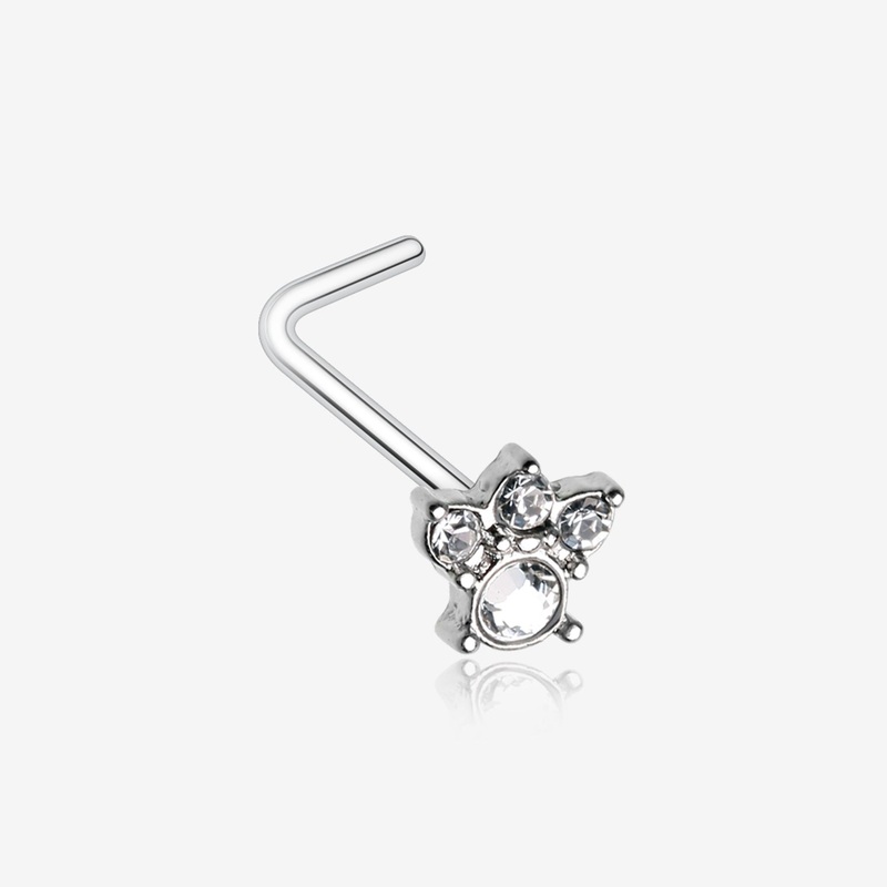 Royal Majestic Sparkle L-Shaped Nose Ring