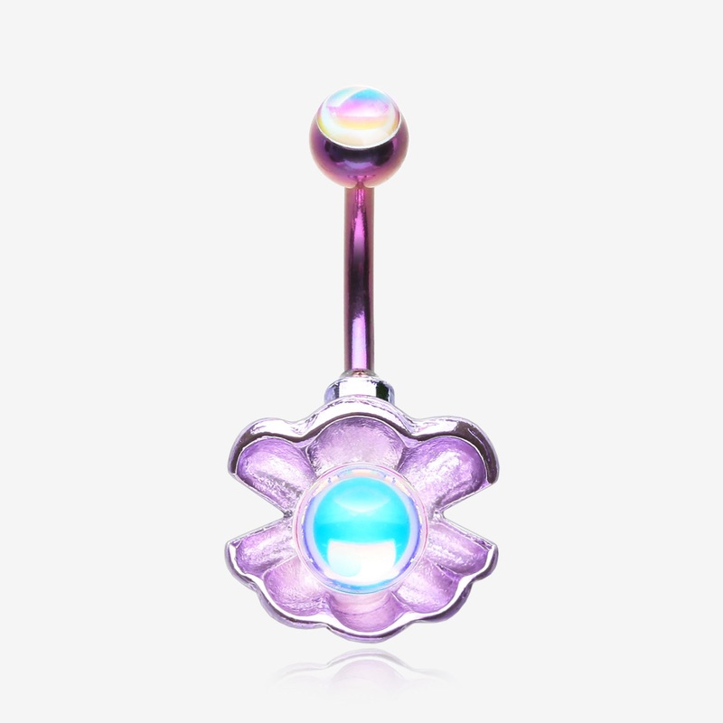 Colorline Iridescent Revo Ariel’s Shell Belly Button Ring