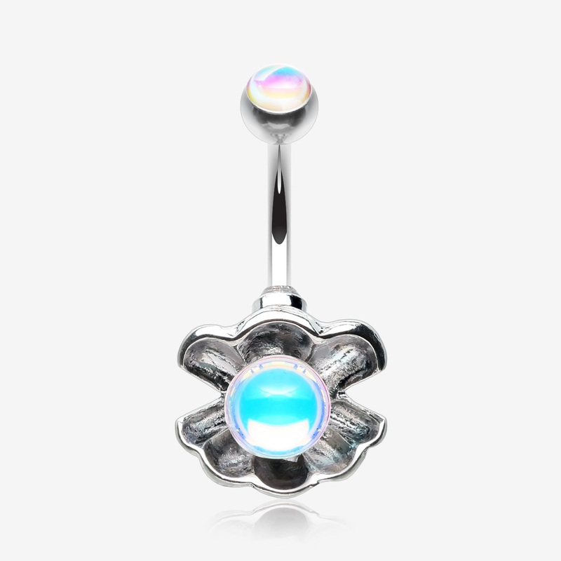 Iridescent Revo Ariel’s Shell Belly Button Ring