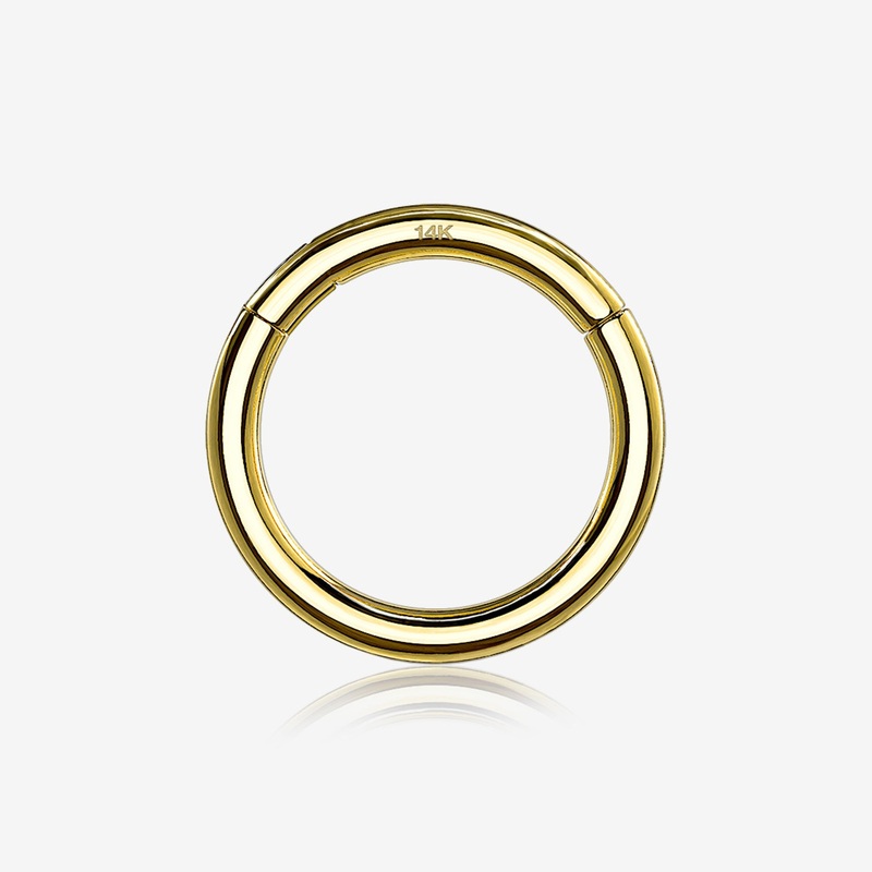14 Karat Gold Seamless Clicker Hoop Ring 18 GA (1mm), 1/4″ (6mm)