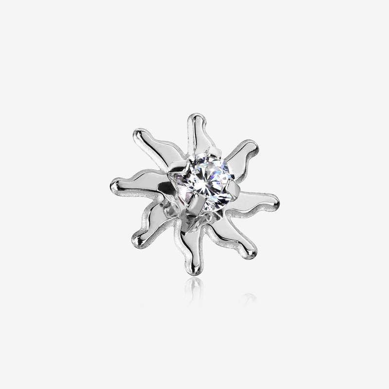 Blazing Sun Sparkle Dermal Anchor Top