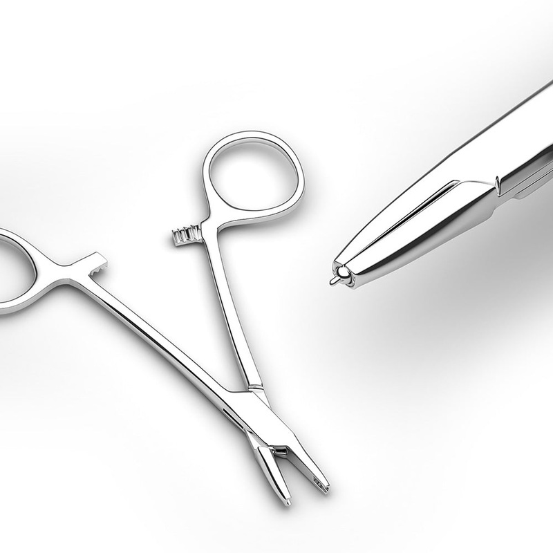 Dermal Anchor Tube Hemostat Forceps for Dermal Tops For 3mm Dermal Top