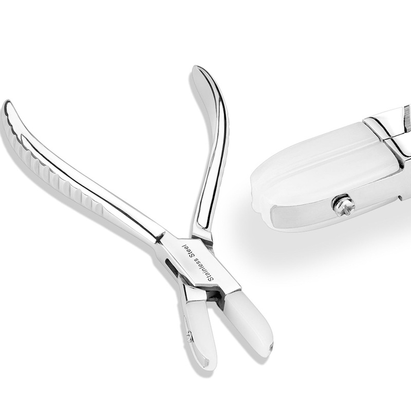 Nose Ring Plier with Hard Nylon Plastic Jaws
