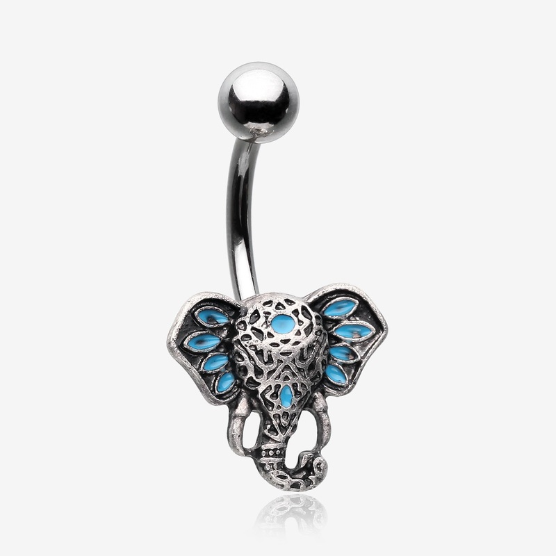 Ganesha Elephant Head Belly Button Ring