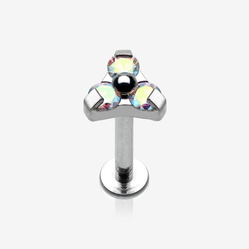 Trinity Sparkle Internally Threaded Steel Labret