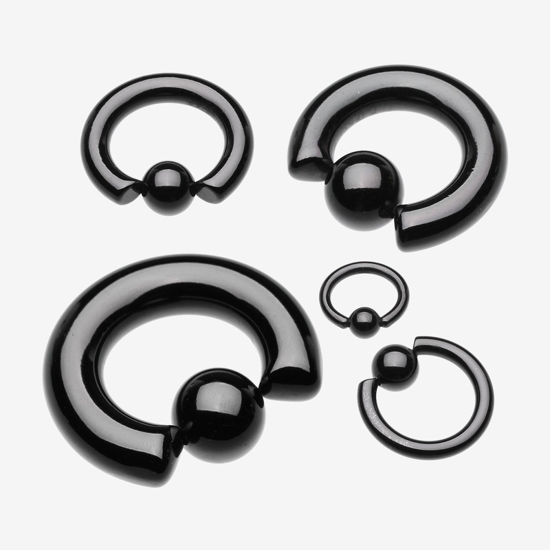 Colorline PVD Steel Captive Bead Ring* 14 GA (1.6mm), 5/16″ (8mm), Ball: 4mm