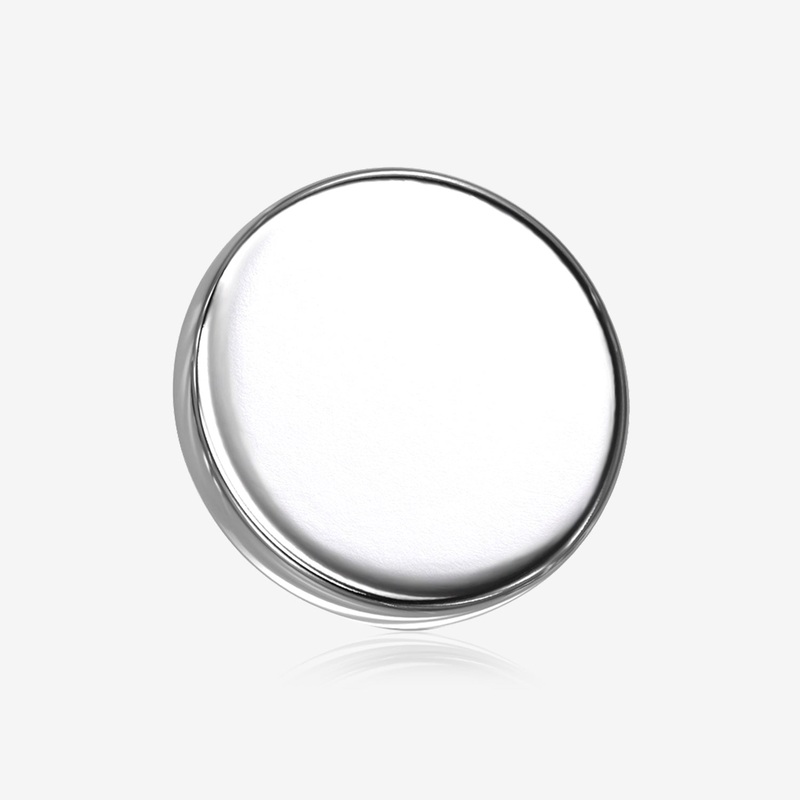 Implant Grade Titanium Internally Threaded Basic Flat Round Disc Part 16 GA (1.2mm), Top: 3mm