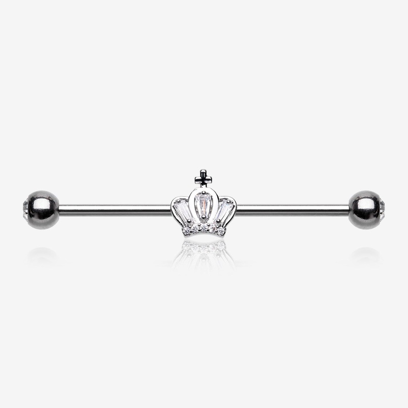 Knight Triumph Crown Sparkle Industrial Barbell*