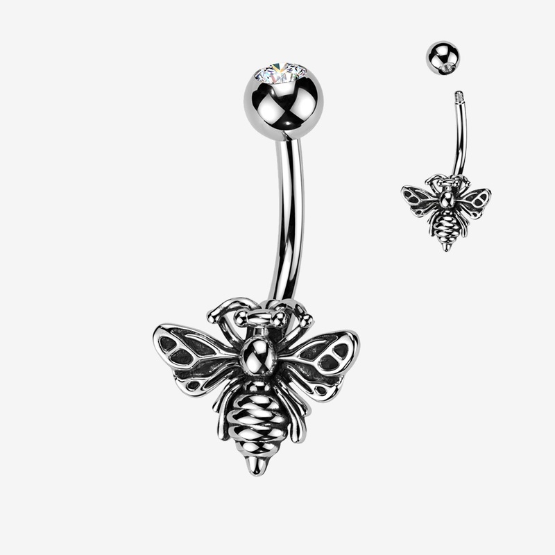Antique Queen Bee Belly Button Ring