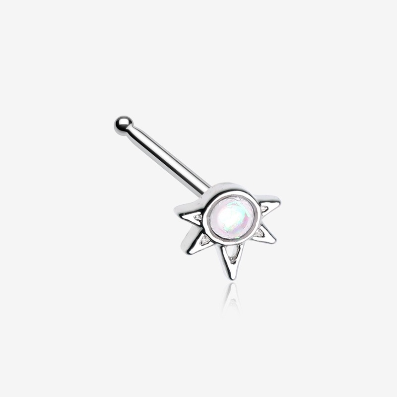 Opalescent Sparkle Starburst Nose Stud Ring
