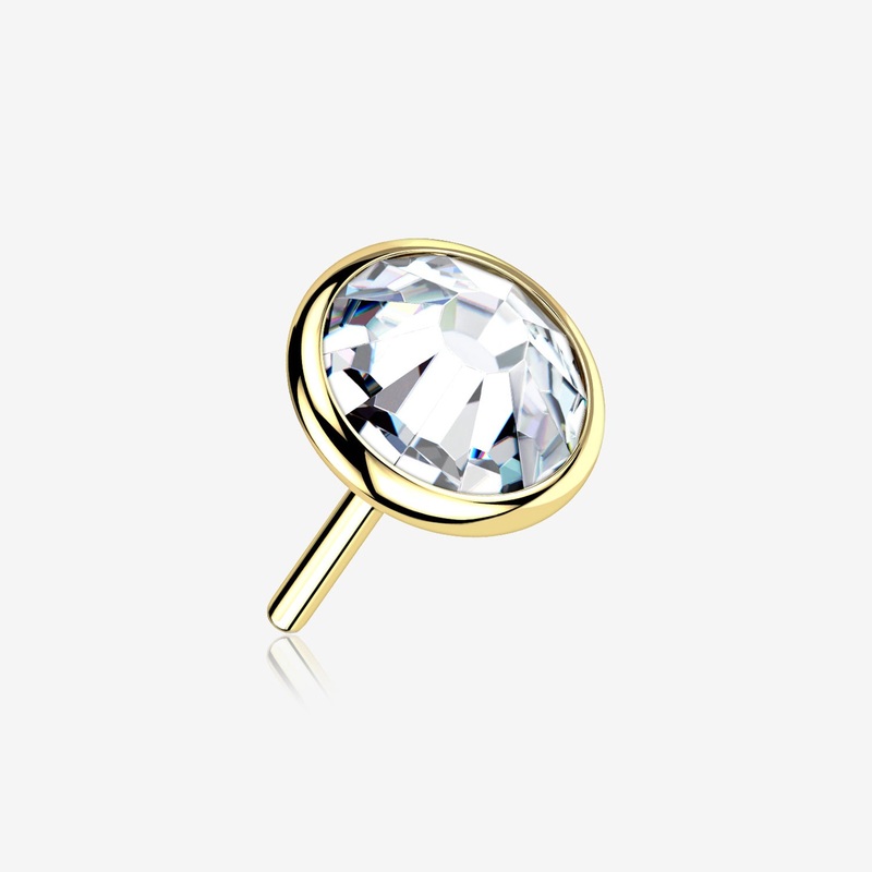 14 Karat Gold OneFit Threadless Bezel Gem Top Part 3mm