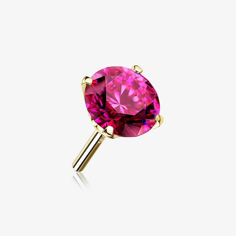 14 Karat Gold OneFit Threadless Prong Set Gem Top Part 2mm