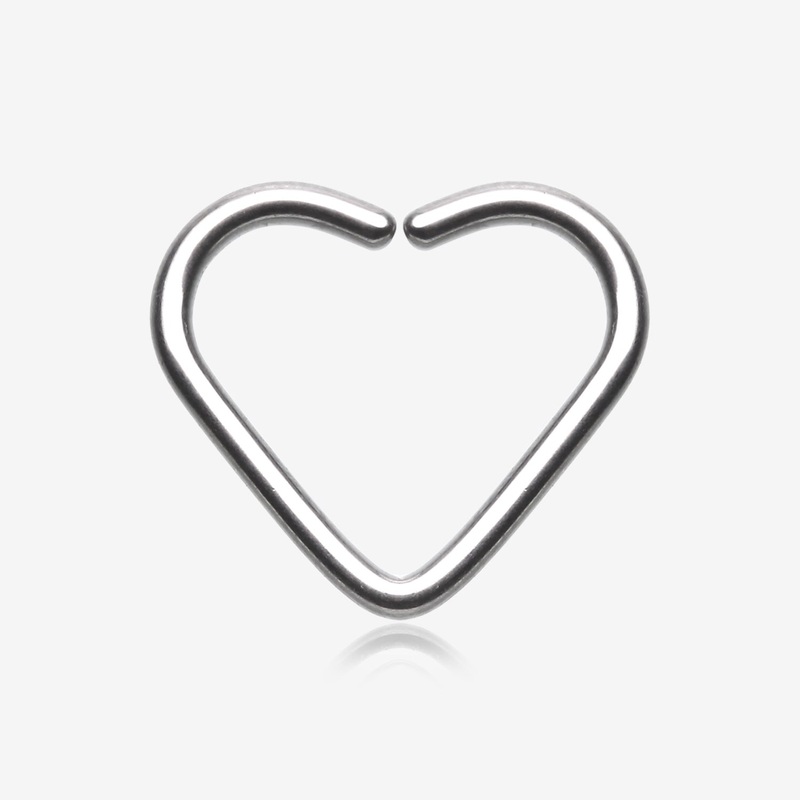 Niobium Heart Bendable Hoop Ring 16 GA (1.2mm), 5/16″ (8mm)