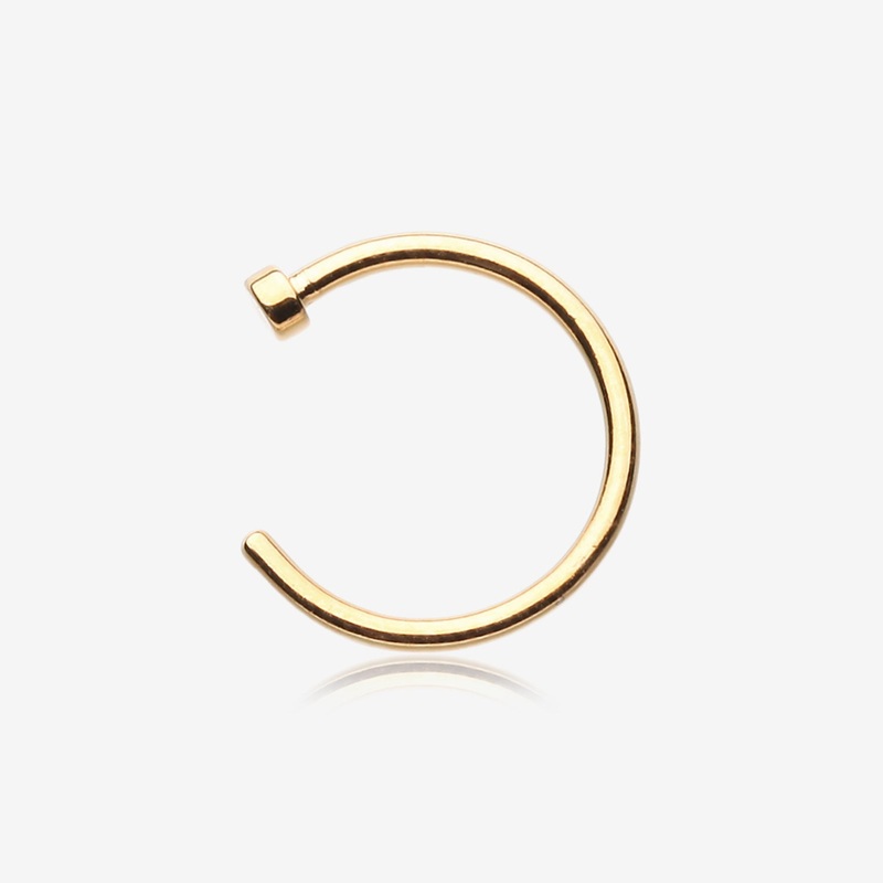 Pure24K Implant Grade Titanium Basic Nose Hoop Ring 20 GA (0.8mm), 5/16″ (8mm)
