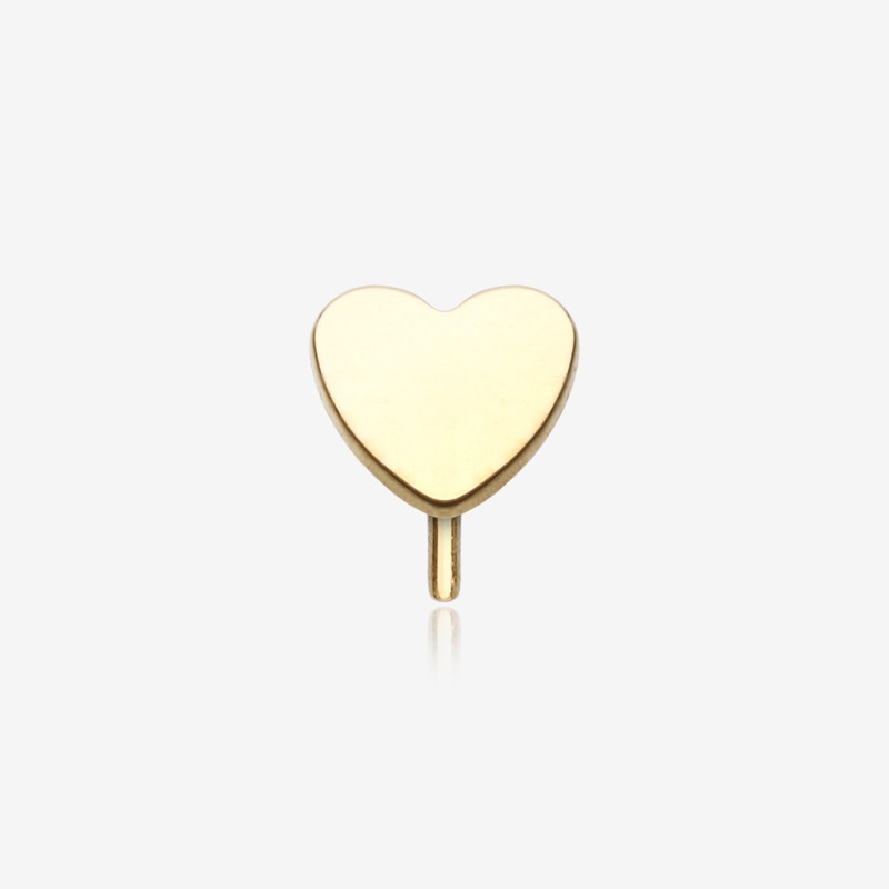 Pure24K Implant Grade Titanium OneFit Threadless Heart Top Part 2.5mm