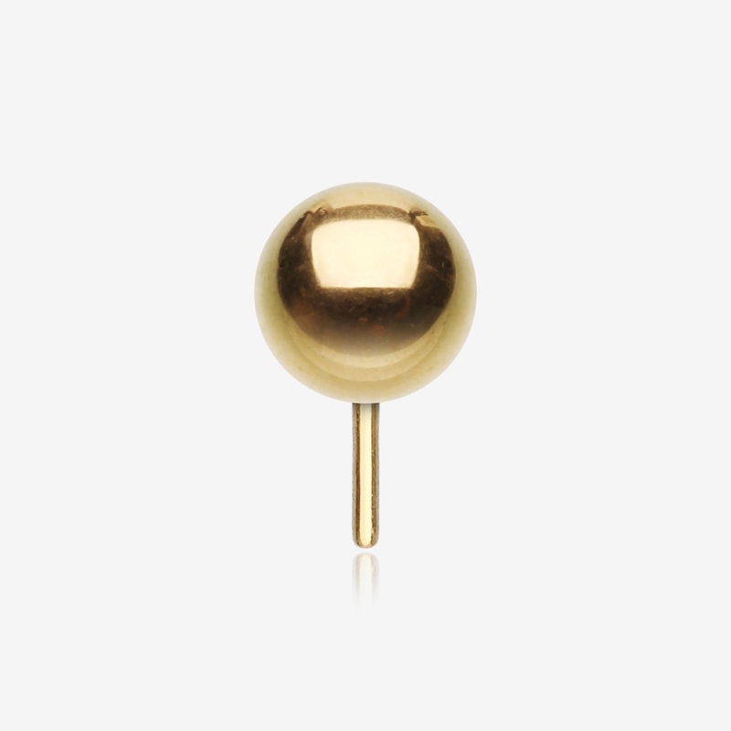 Pure24K Implant Grade Titanium OneFit Threadless Solid Ball Top Part 2mm