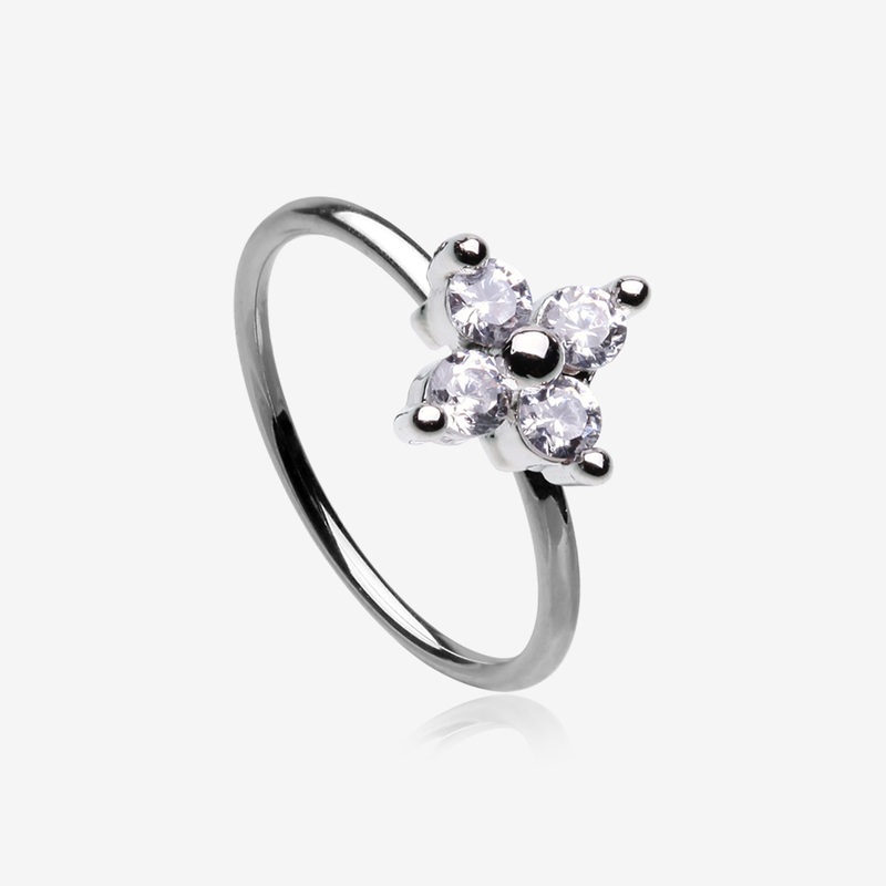 Radiant Star Sparkle Bendable Hoop Ring 20 GA (0.8mm), 5/16″ (8mm)