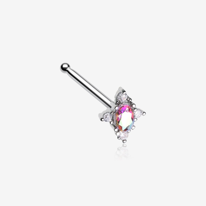 Vintage Elegance Aurora Sparkle Nose Stud Ring