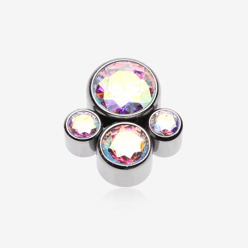 Implant Grade Titanium OneFit Threadless Bali Bauble Sparkle Top Part