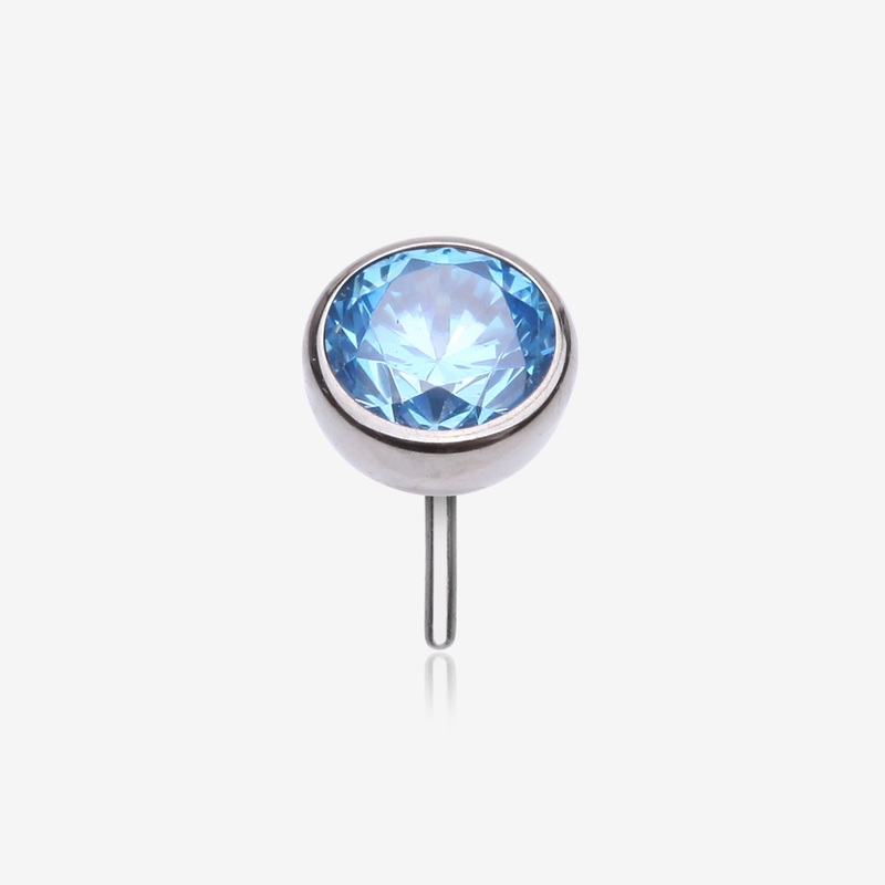 Implant Grade Titanium OneFit Threadless Bezel Set Sparkle Gem Top Part 1.5mm