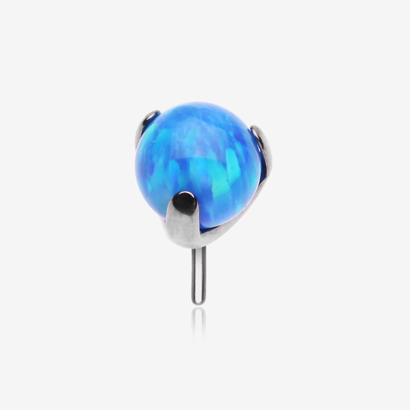 Implant Grade Titanium OneFit Threadless Fire Opal Ball Prong Set Top Part 3mm