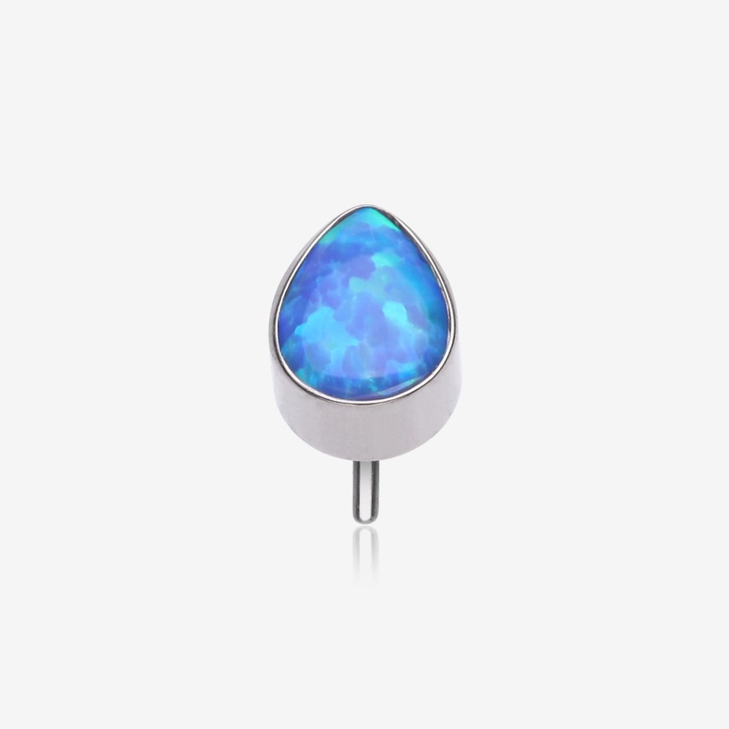 Implant Grade Titanium OneFit Threadless Fire Opal Teardrop Top Part